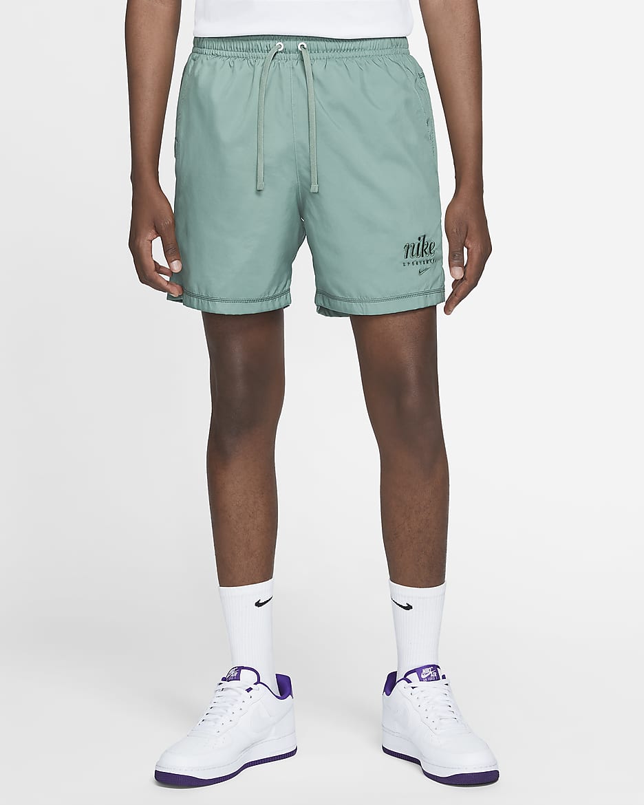 Nike Sportswear Men's Woven Flow Shorts - Dutch Green/Galactic Jade/Summit White