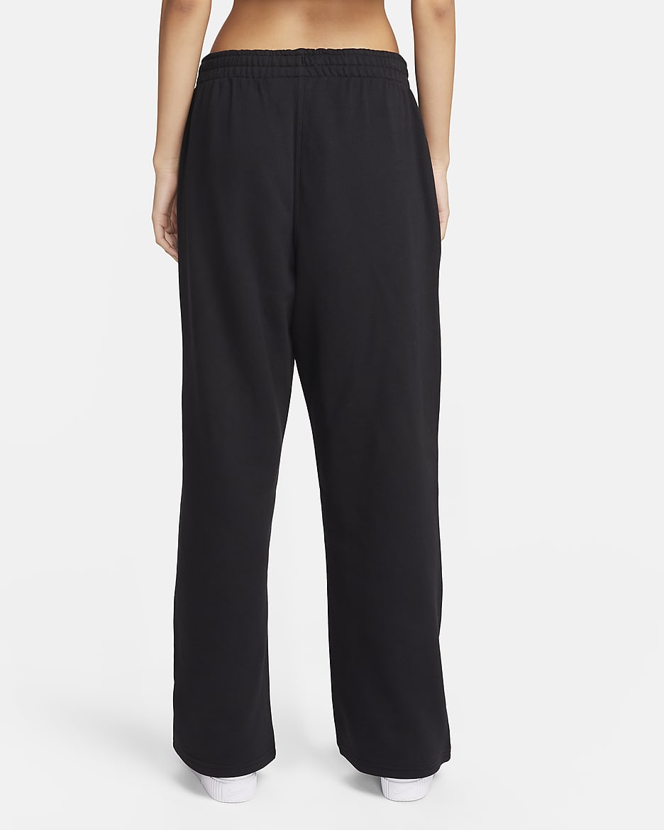 Nike Sportswear Women's Straight-Leg French Terry Trousers - Black