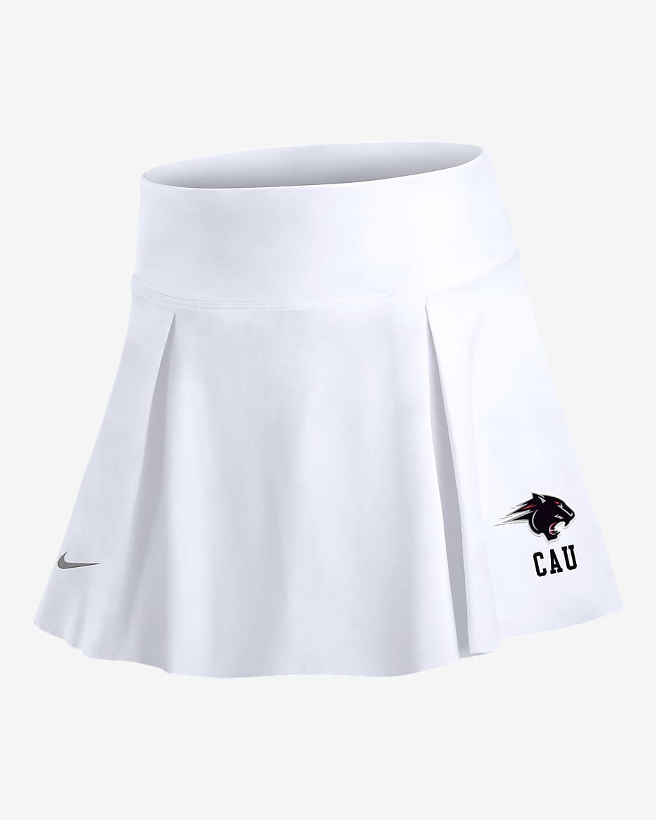 Falda universitaria Nike para mujer Clark Atlanta Club - Blanco