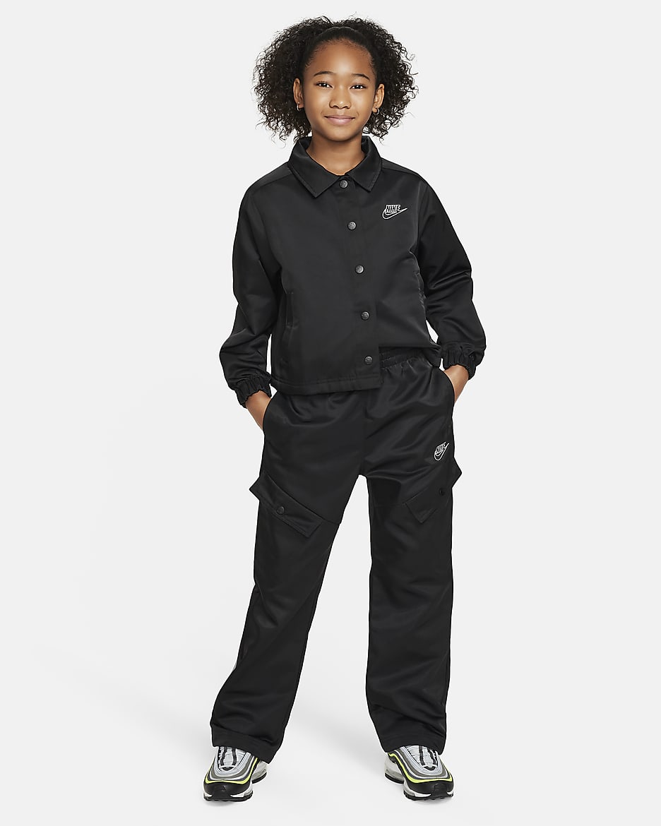 Nike Sportswear Big Kids' (Girls') Jacket - Black/White