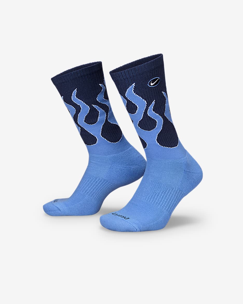 Nike Everyday Plus Calcetines largos acolchados (1 par) - Midnight Navy/Polar/Blanco