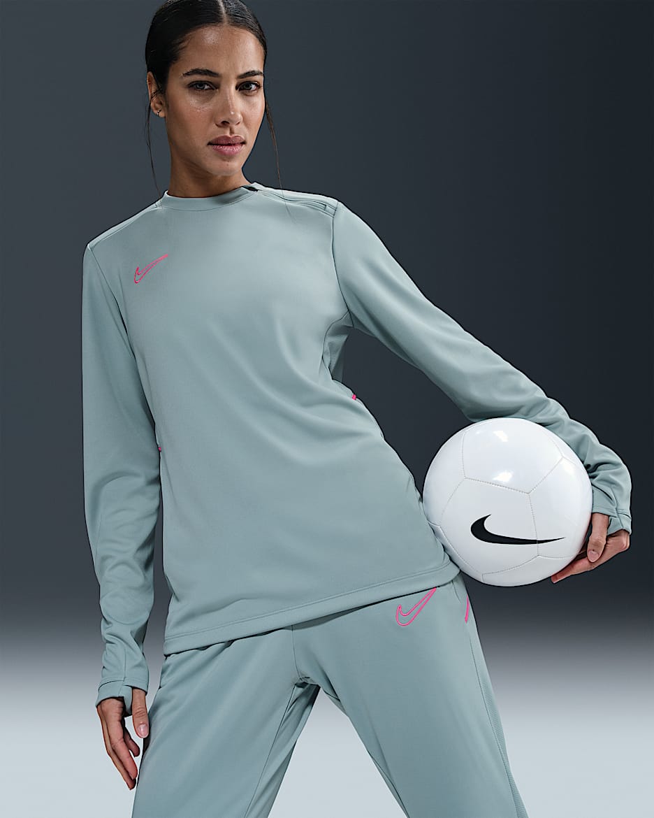 Nike Academy Dri-FIT-Fußball-Longsleeve mit Rundhalsausschnitt (Damen) - Ocean Cube/Ocean Cube/Hyper Pink/Hyper Pink