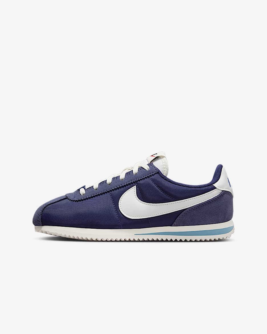 Nike Cortez Textile Schuh (ältere Kinder) - Midnight Navy/Noise Aqua/Sail/Sail