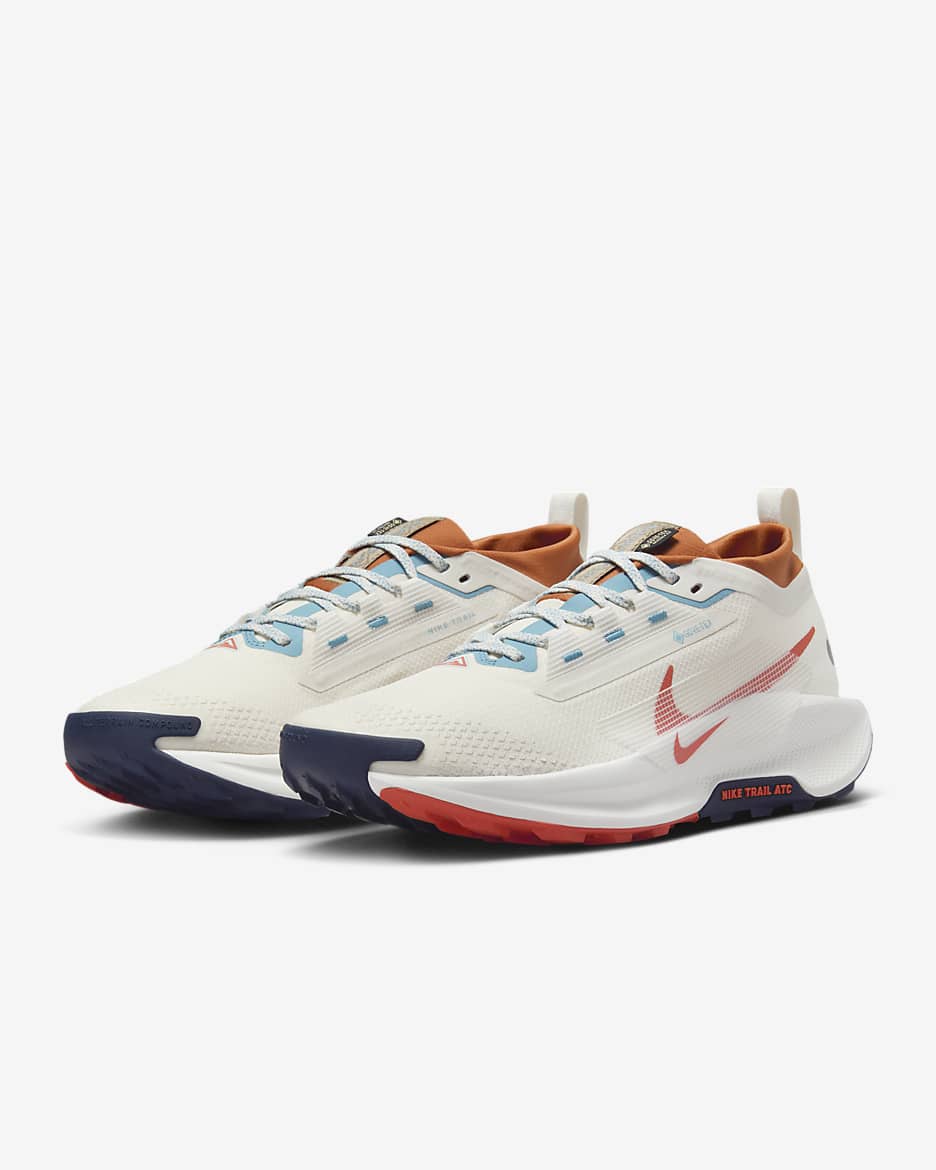 Sapatilhas de running para trilhos à prova de água Nike Pegasus Trail 5 GORE-TEX para homem - Phantom/Dark Russet/Turquesa Denim/Vintage Coral