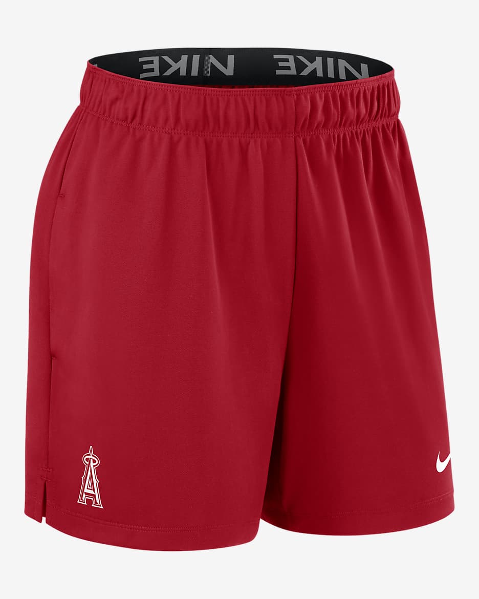 Los Angeles Angels Authentic Collection Practice Women's Nike Dri-FIT MLB Shorts - Red