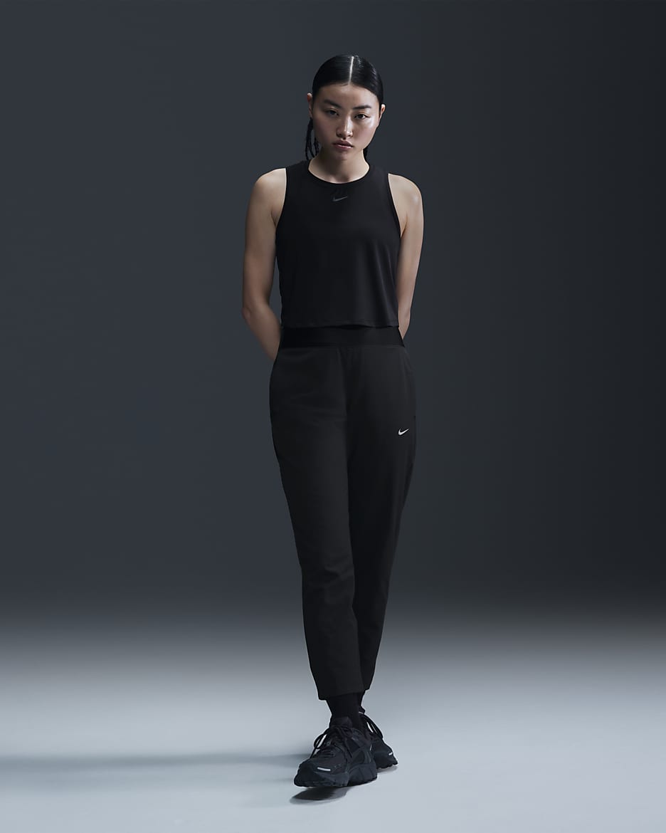 Nike One Classic Women's Dri-FIT Cropped Tank Top - Black/Black