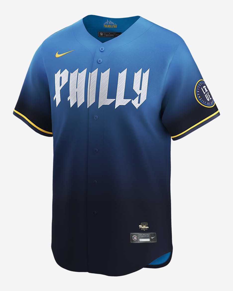 Jersey Nike Dri-FIT ADV de la MLB Limited para hombre Philadelphia Phillies City Connect - Azul claro