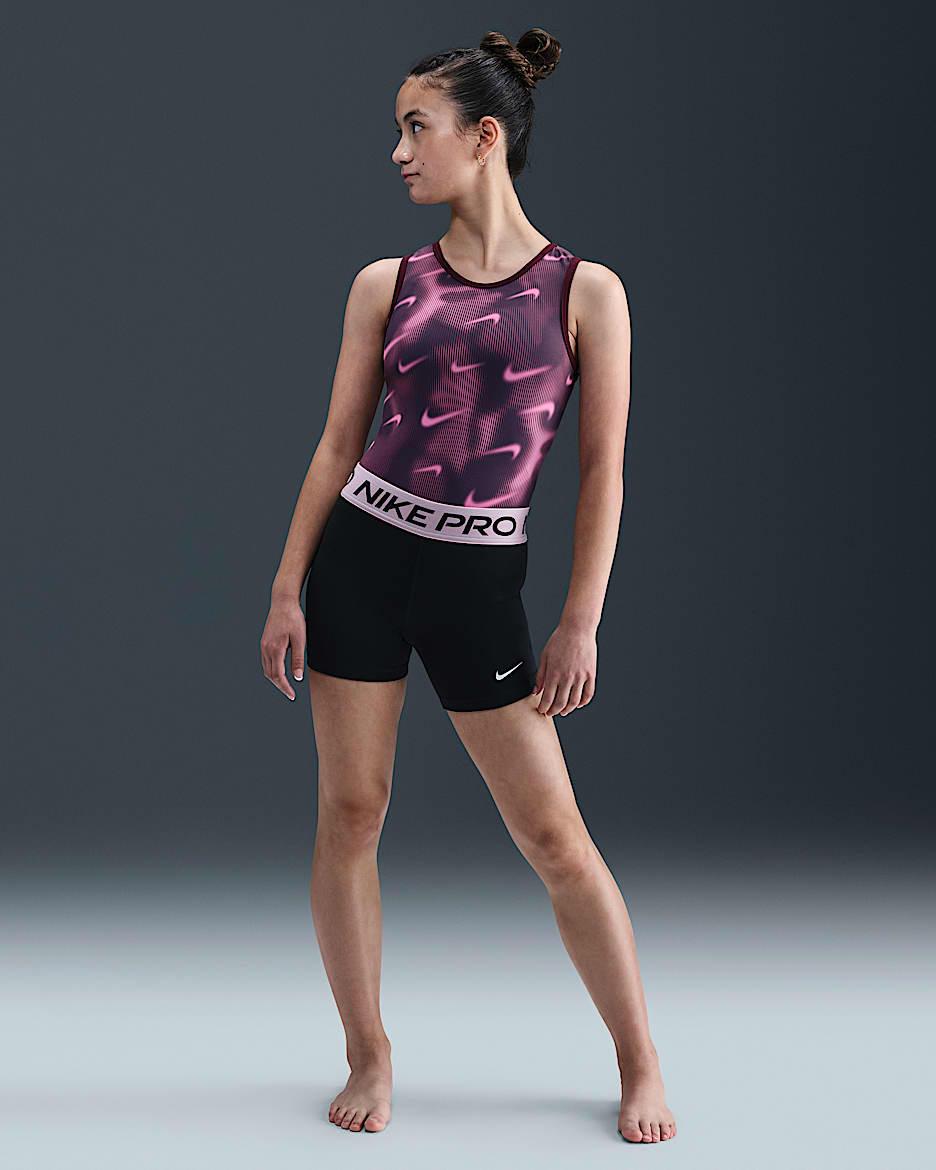 Nike Gymnastics Nike Smoky Swoosh Leotard - Pink
