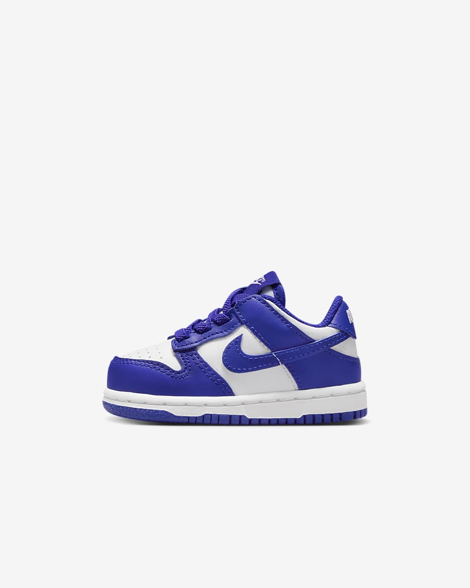 Buty dla niemowląt i maluchów Nike Dunk Low - Biel/University Red/Concord