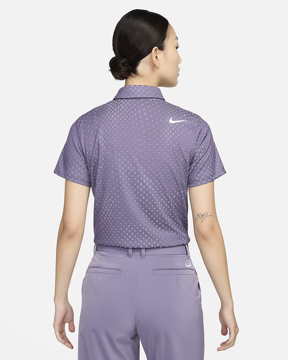 Nike Tour Women's Dri-FIT ADV Short-Sleeve Golf Polo - Canyon Purple/Daybreak/White