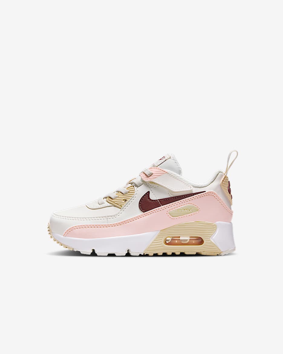 รองเท้าเด็กเล็ก Nike Air Max 90 EasyOn - Phantom/Echo Pink/Sail/Dark Team Red