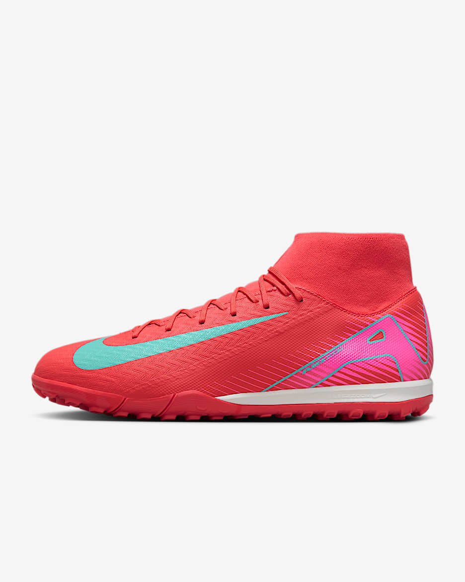 Nike Mercurial Superfly 10 Academy TF High-Top Football Shoes - Ember Glow/Aurora Green