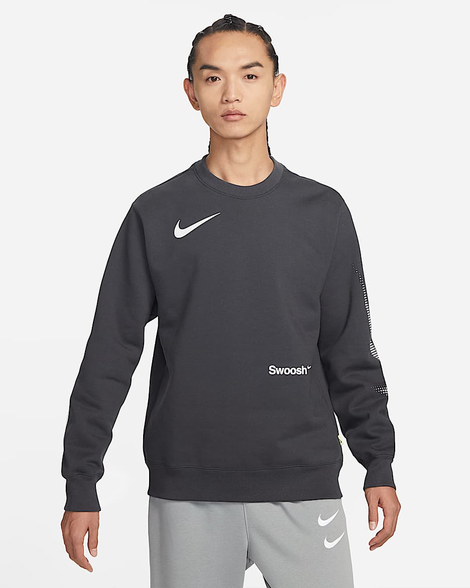 Nike Sportswear Premium Men's Fleece Crew-Neck Sweatshirt - Anthracite