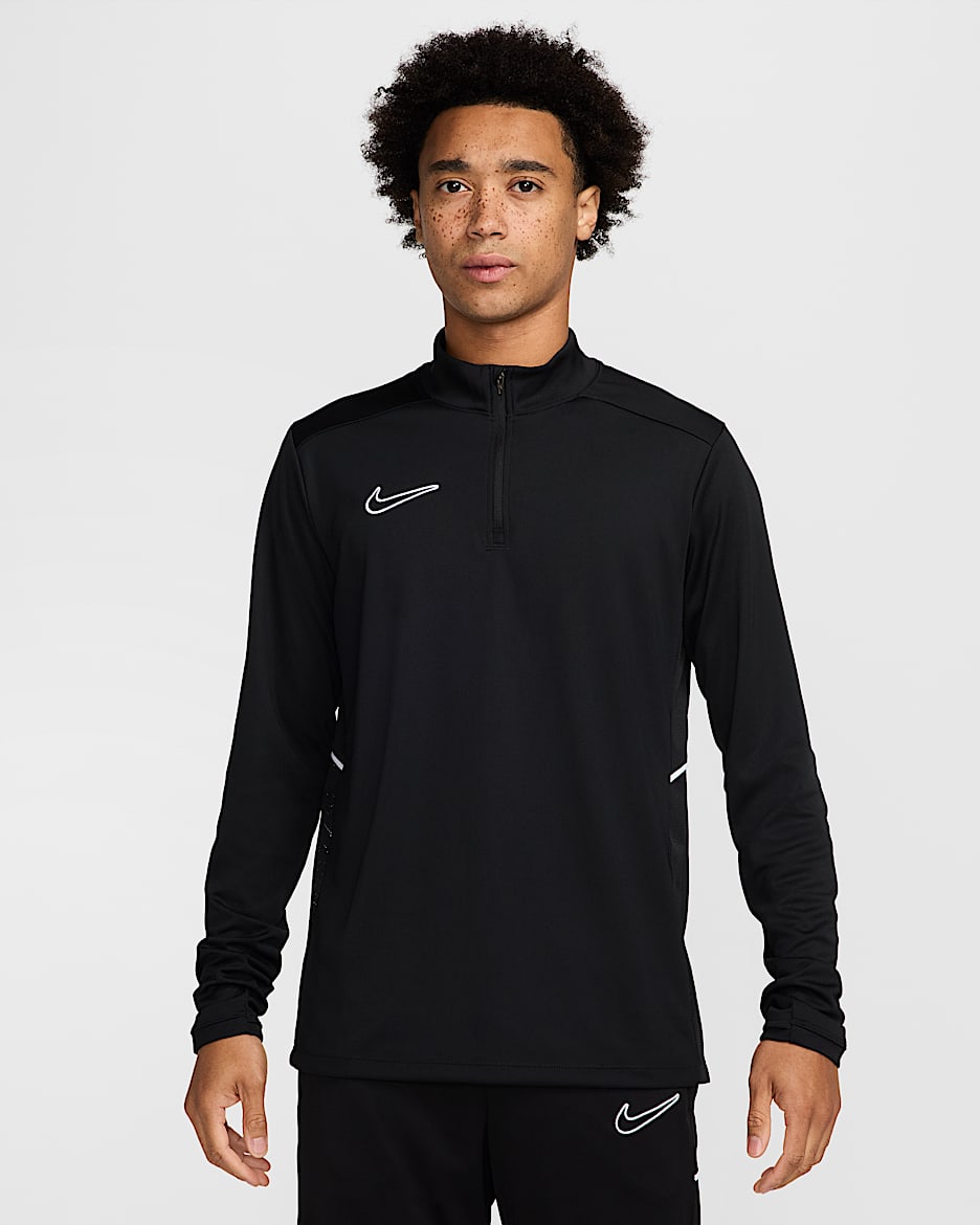 Nike Academy Men's Dri-FIT Football Drill Top - Black/Black/White