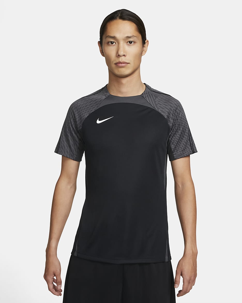 Nike Dri-FIT Strike Men's Short-Sleeve Football Top - Black/Anthracite/White