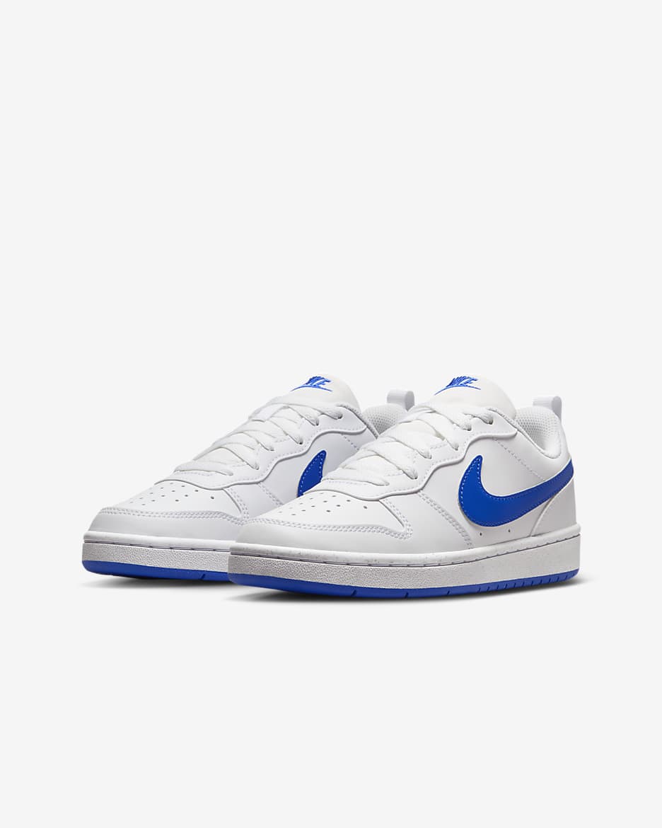 Calzado para niños grandes Nike Court Borough Low Recraft - Blanco/Hiperroyal