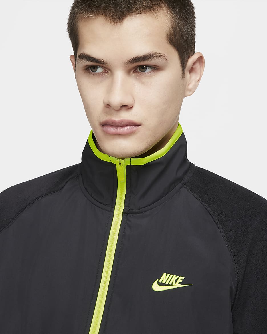 Nike Sportswear Men's Winterized Half-Zip Top - Black/Volt/Volt