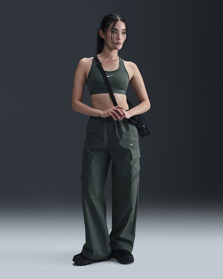 Nike Sportswear Everything Wovens Women's Mid-Rise Cargo Trousers - Vintage Green/Sail