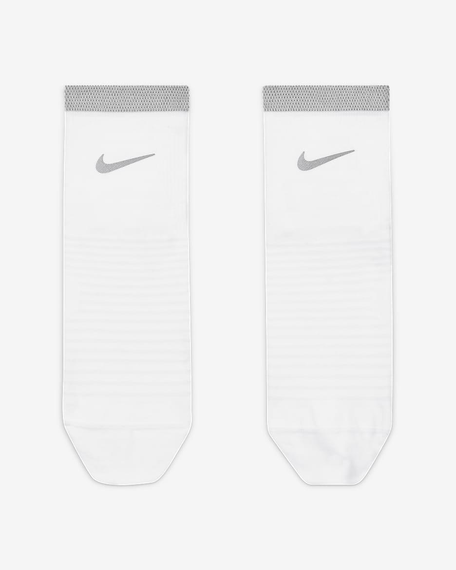 Nike Spark Lightweight Knöchelsocken zum Laufen - Weiß/Reflect Silver