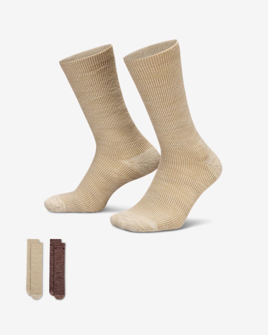 Nike Everyday Cushioned Crew Socks (2 Pairs) - Multi-Color