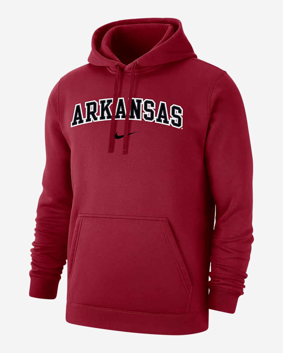 Arkansas Club Fleece Men's Nike College Arch 365 Hoodie - Crimson