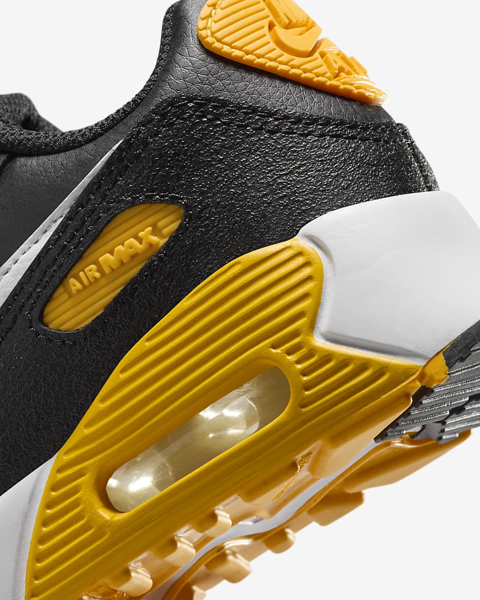 Nike Air Max 90 LTR Younger Kids' Shoes - Black/University Gold/White