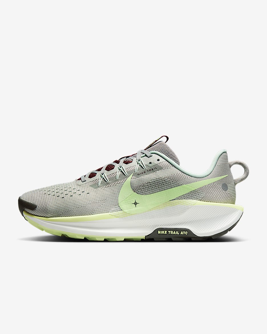 Nike Pegasus Trail 5 Men's Trail-Running Shoes - Light Silver/College Grey/Dark Team Red/Barely Volt