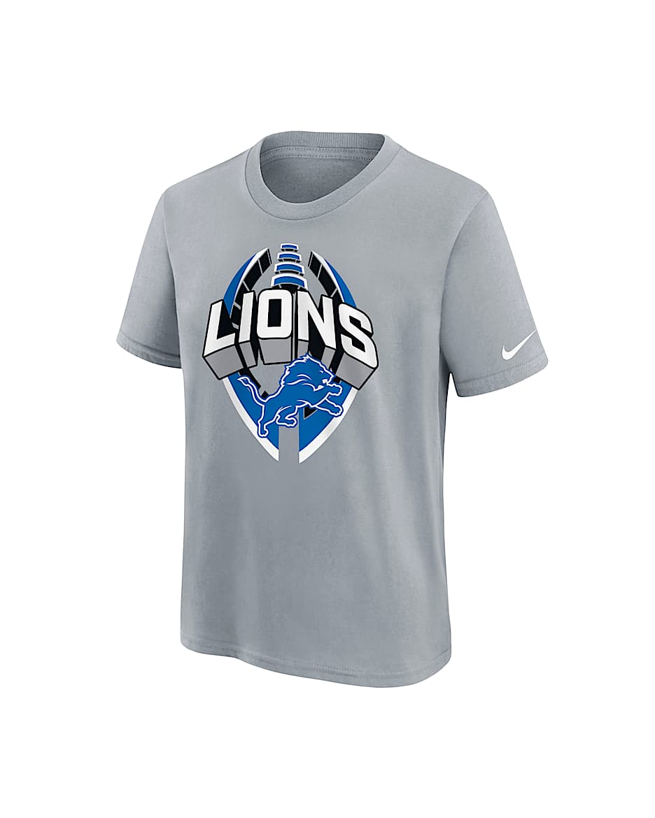 Playera Nike Dri-FIT de la NFL para niños talla grande Detroit Lions Legend Icon - Gris