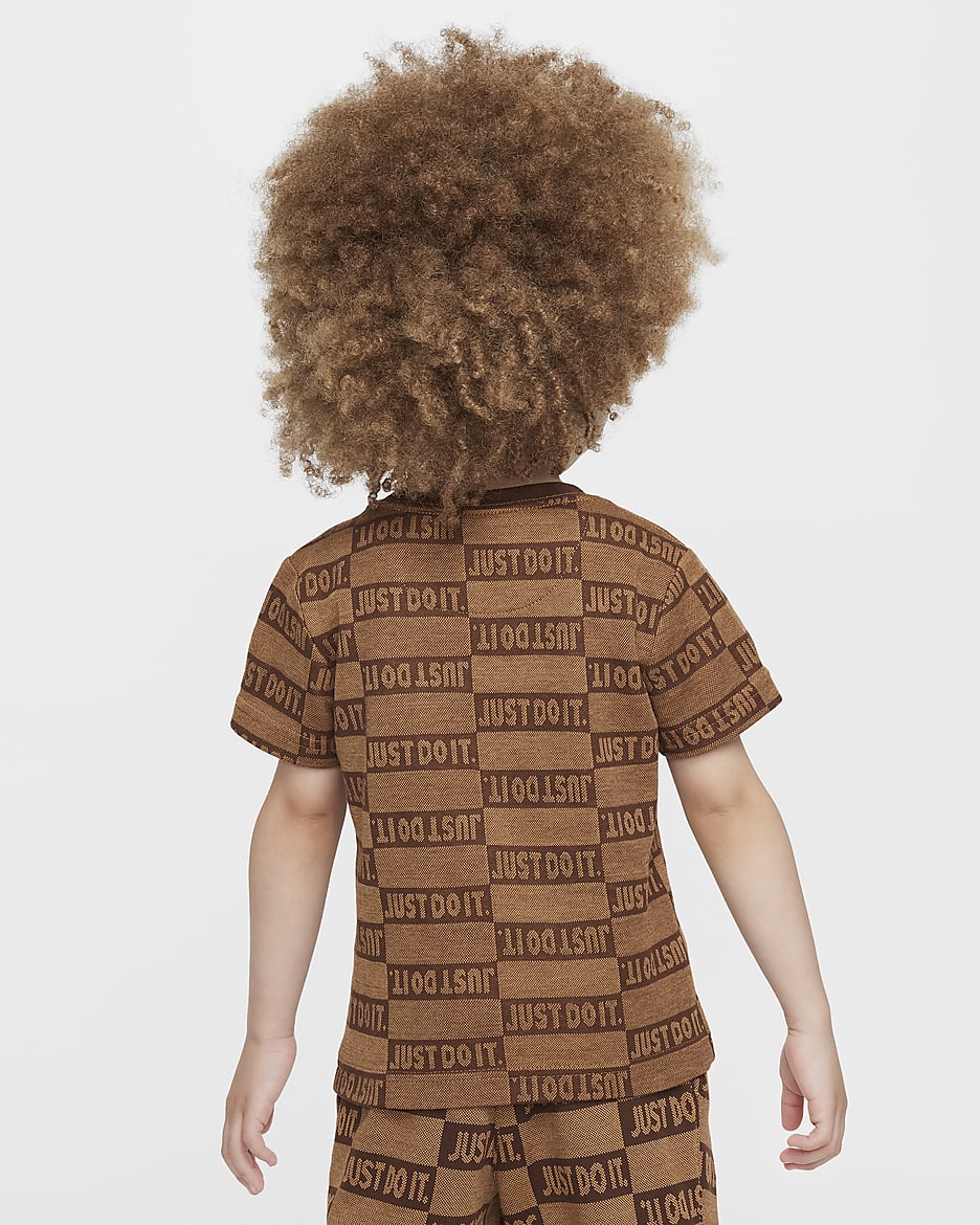 Nike "Just Do It" Toddler Jacquard T-Shirt - Flax