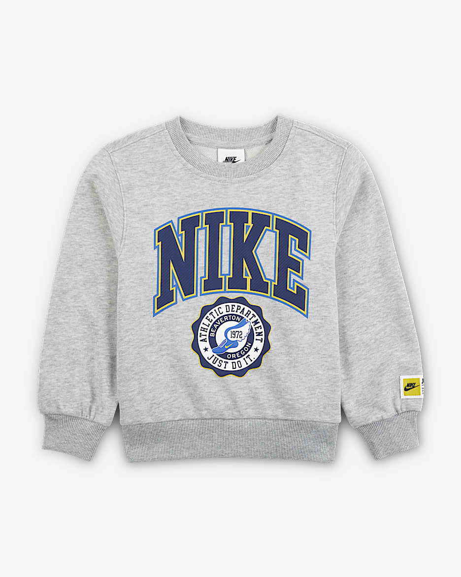 Nike Sportswear Little Kids' P.E. Graphic Crew Top - Light Smoke Grey