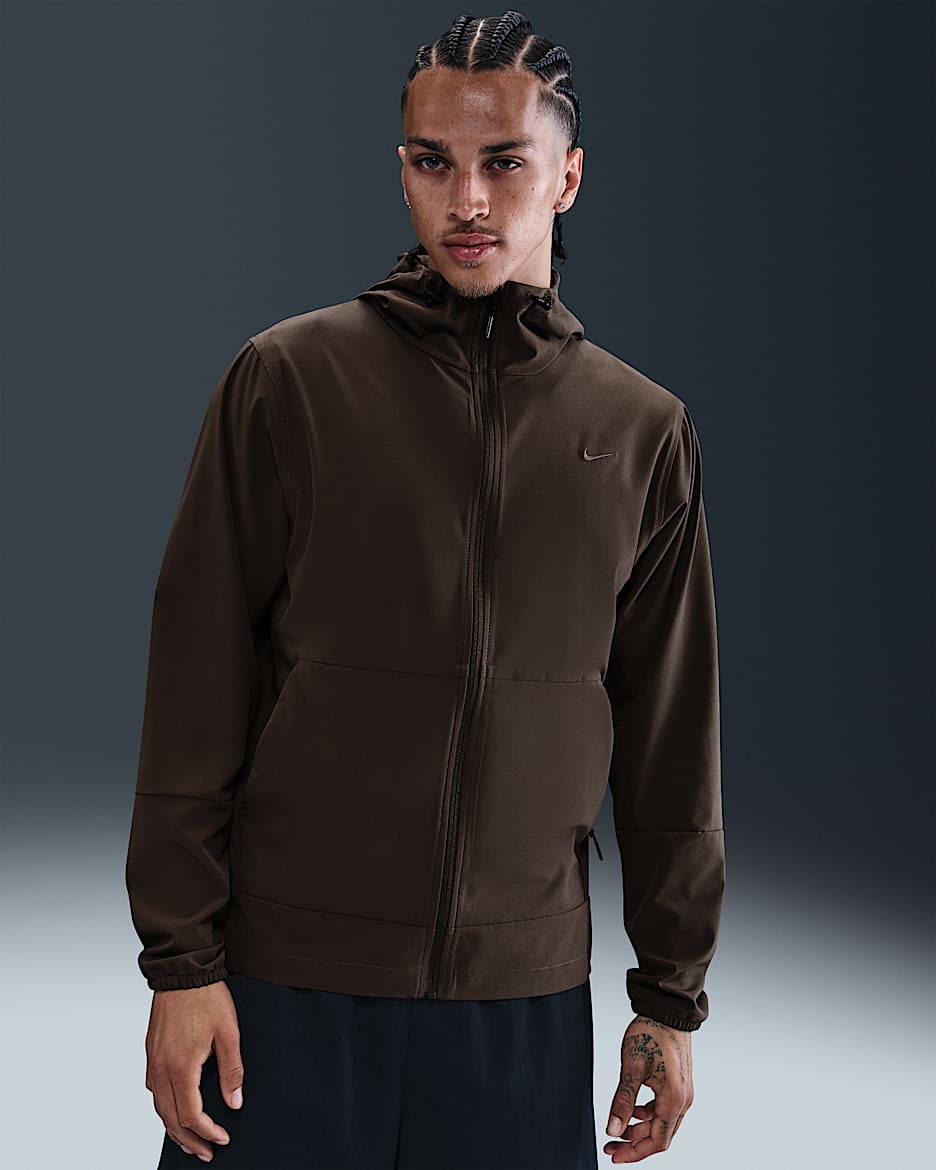 Nike Unlimited Men's Repel Hooded Versatile Jacket - Baroque Brown/Black/Baroque Brown