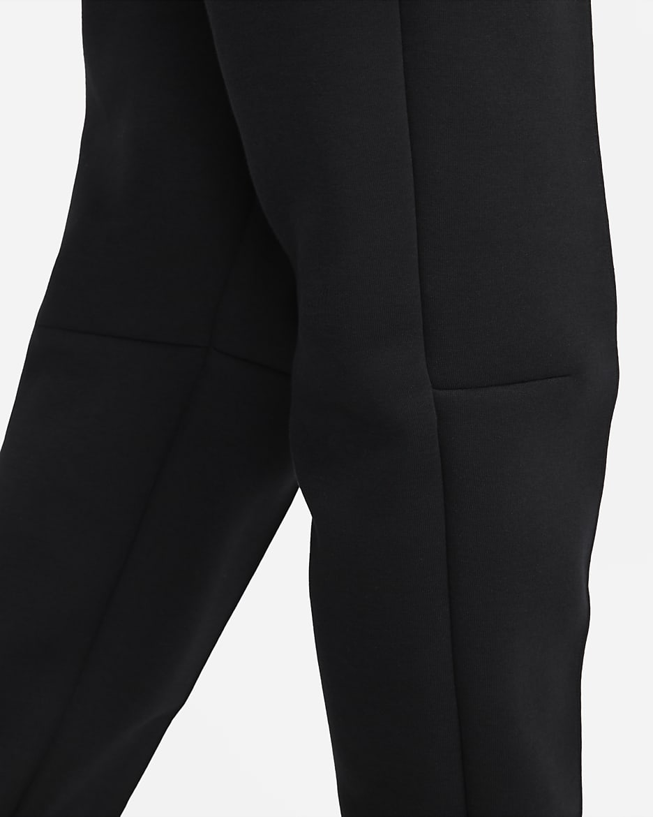 Pantaloni jogger a vita media Nike Sportswear Tech Fleece – Donna - Nero/Nero