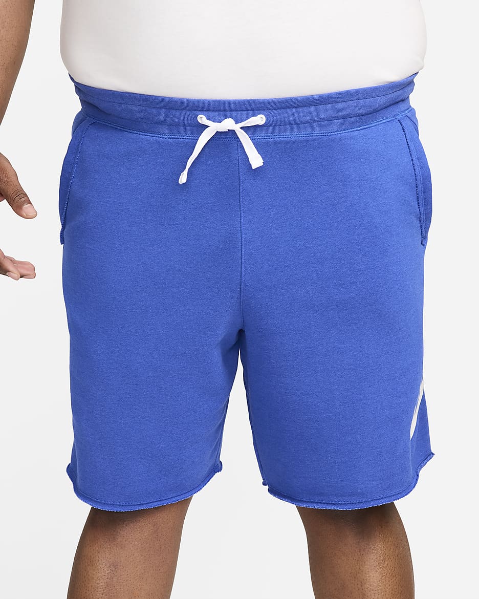 Nike Club Alumni Men's French Terry Shorts - Game Royal/White/White