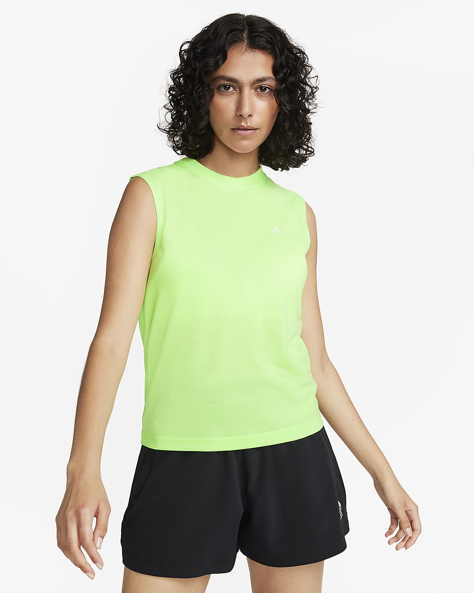 Nike ACG Dri-FIT ADV "Goat Rocks" ärmelloses Tanktop für Damen - Lime Blast/Summit White