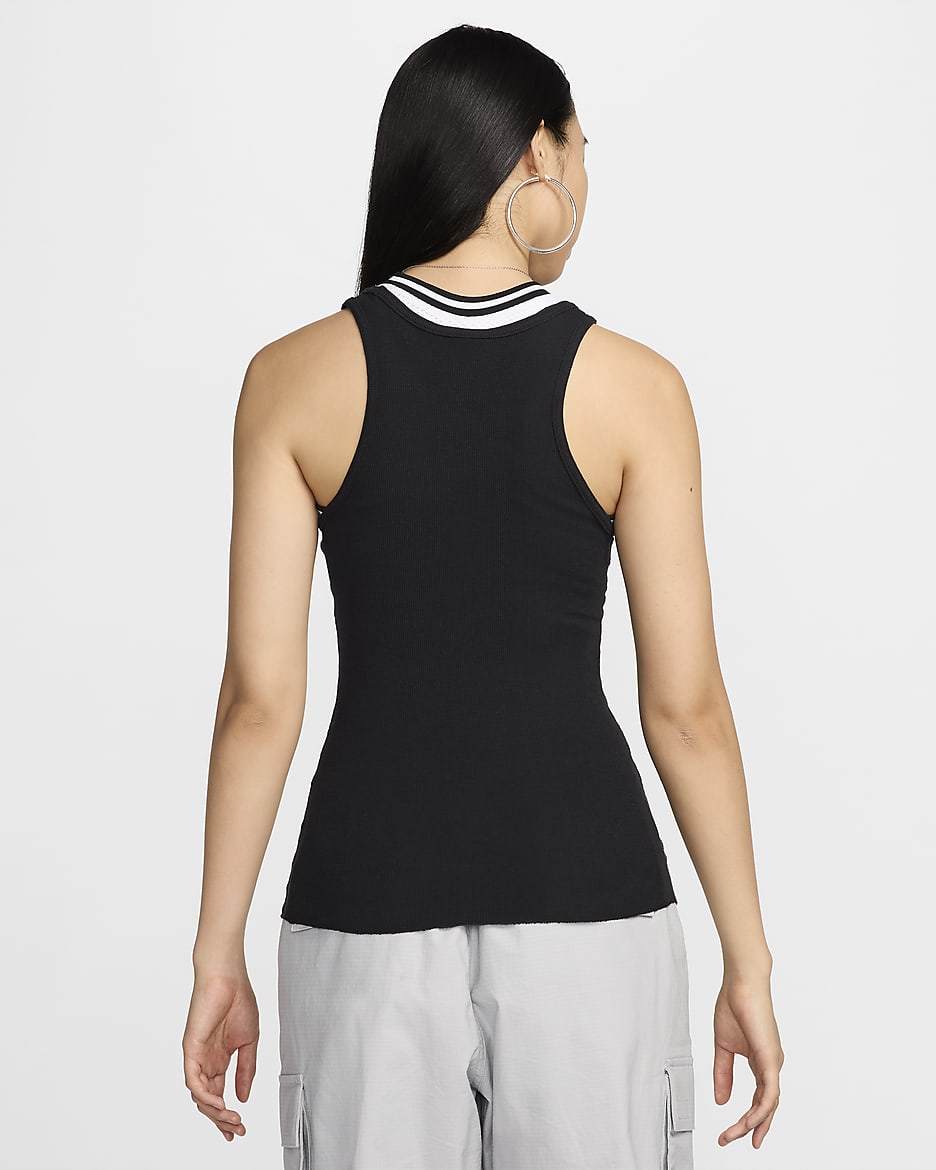 Nike Sportswear Women's Ribbed Tank Top - Black/Anthracite