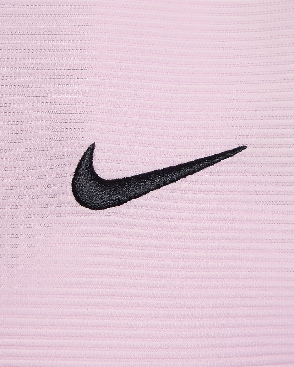 Nike Victory Dri-FIT-golfpolo uden ærmer til kvinder - Pink Foam/sort