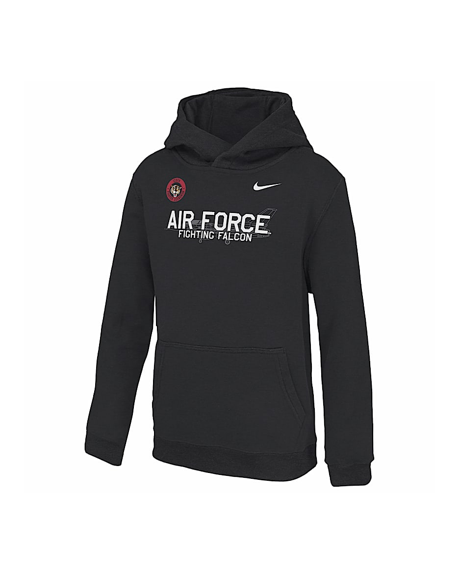 Air Force Club Fleece Big Kids' (Boys') College Pullover Hoodie - Black