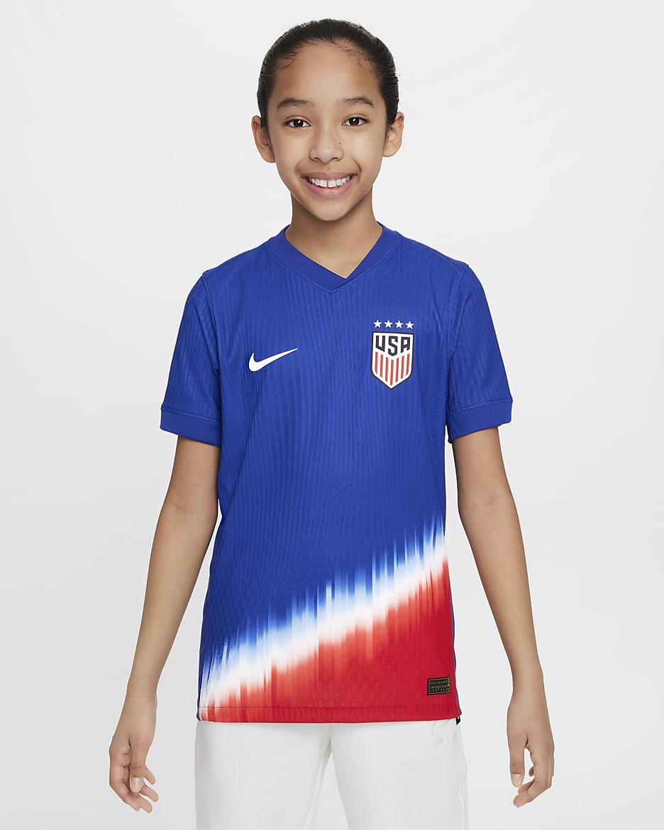 USWNT 2024 Match Away Big Kids' Nike Dri-FIT ADV Soccer Authentic Jersey - Old Royal/White/White