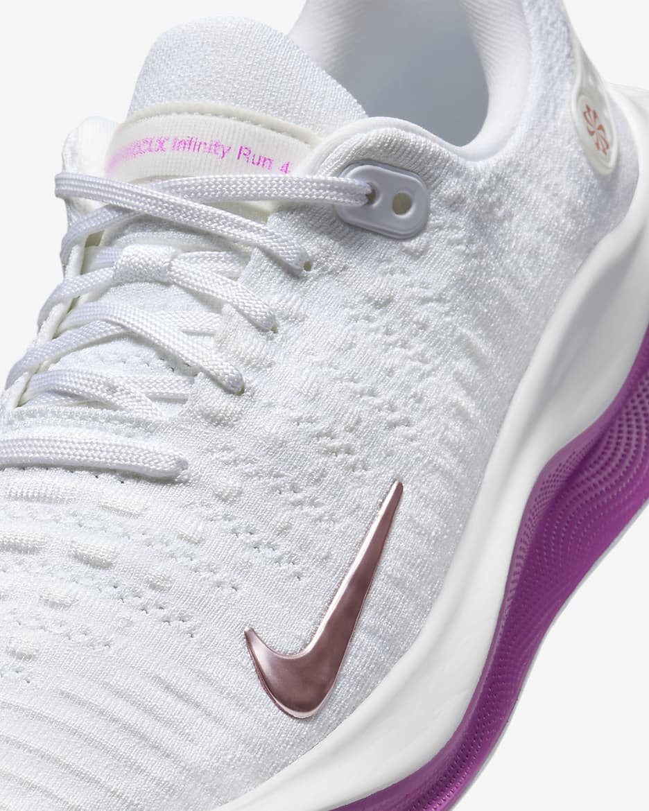 Nike InfinityRN 4 Women's Road Running Shoes - White/Hot Fuchsia/Metallic Red Bronze