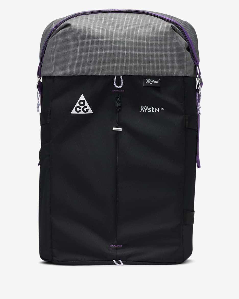 Mochila Nike ACG Aysén (32 L) - Negro/Gris azulado/Blanco