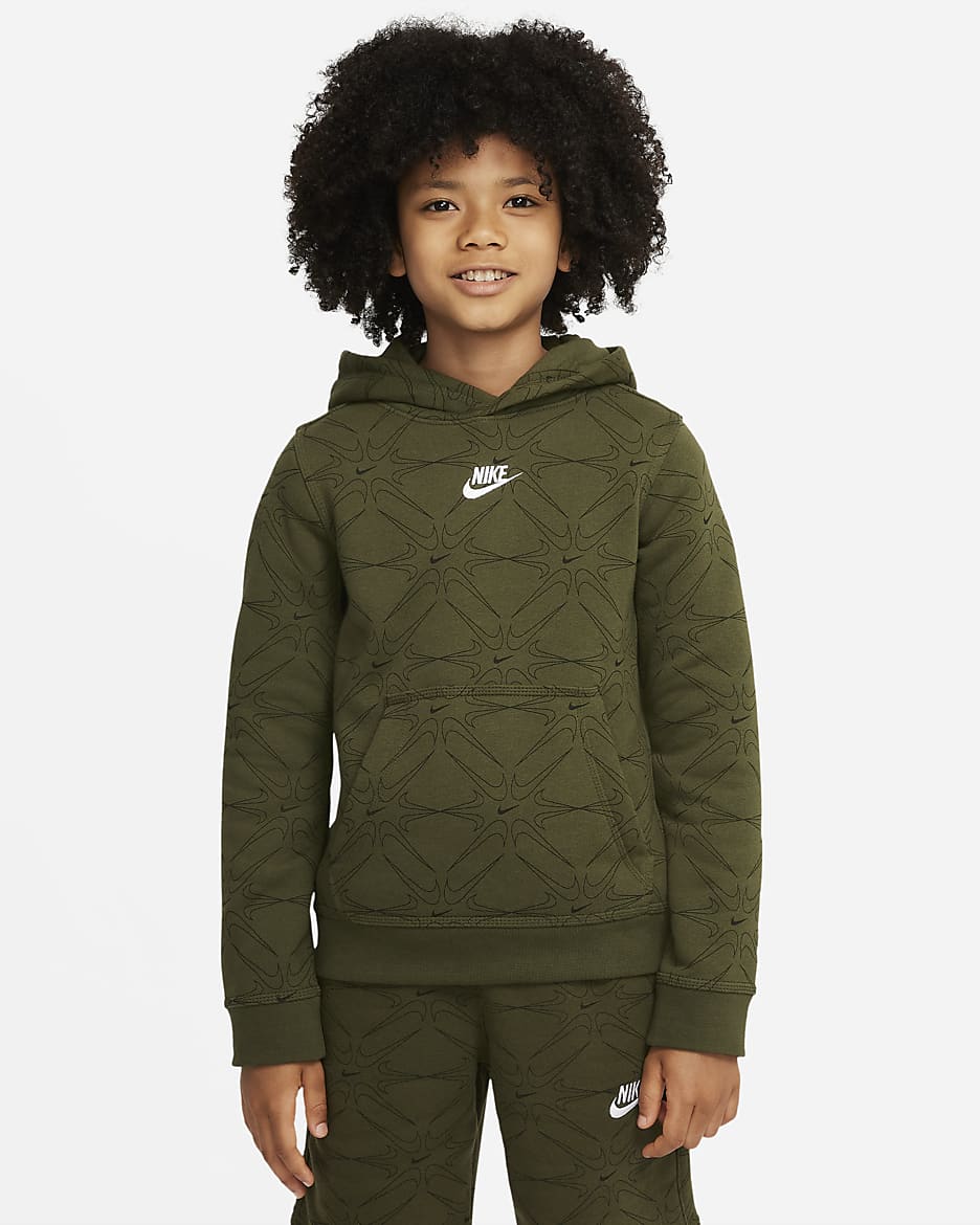 Nike Sportswear Club Big Kids' (Boys') Pullover Hoodie - Rough Green