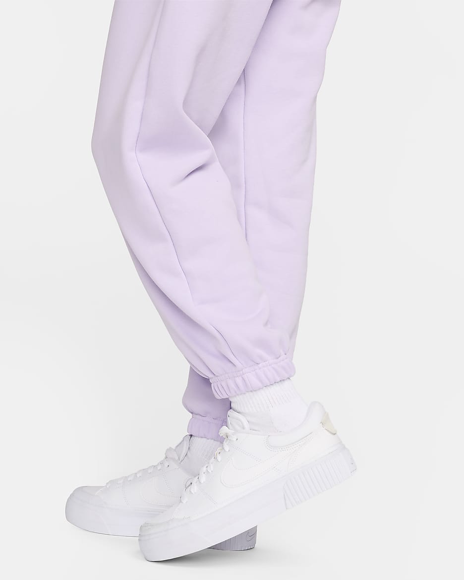 Nike Sportswear Phoenix Fleece Women's High-Waisted Oversized French Terry Sweatpants - Violet Mist/White