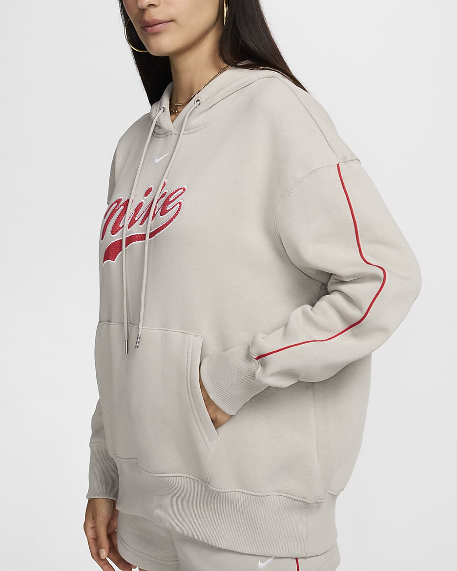 Nike Sportswear Phoenix Fleece hoodie voor dames - Light Iron Ore