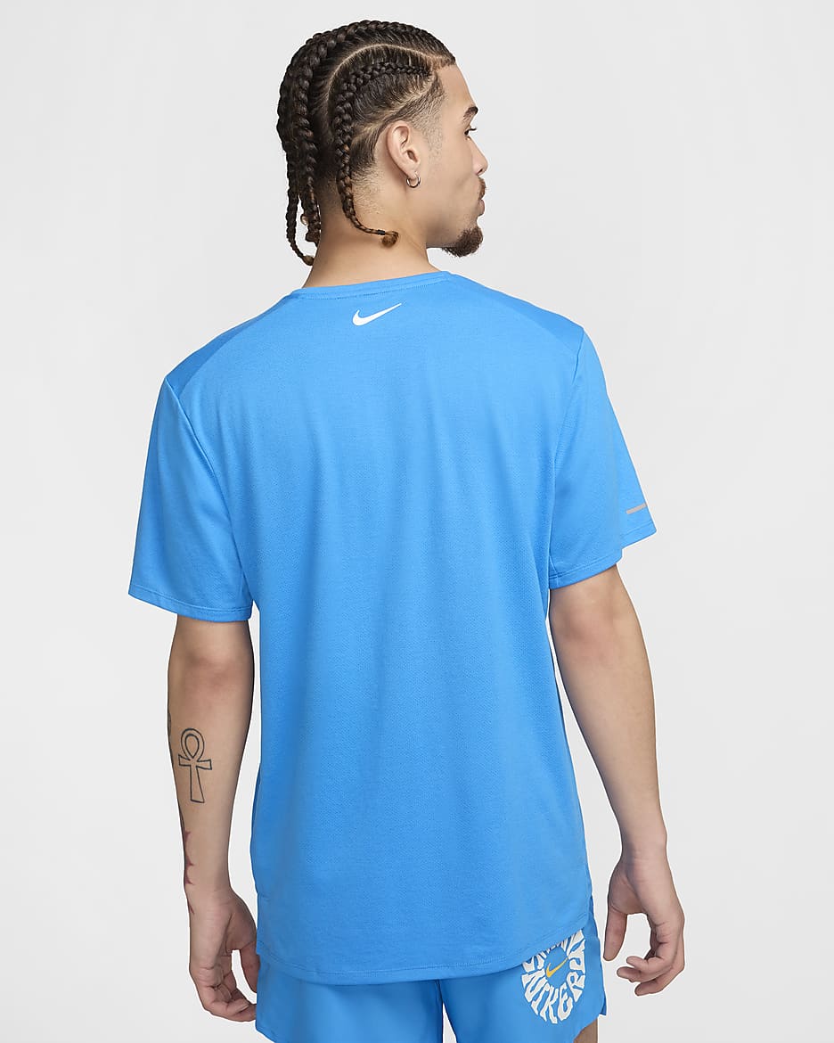 Nike Rise 365 Run Energy Dri-FIT kortermet løpeoverdel til herre - Light Photo Blue/Summit White