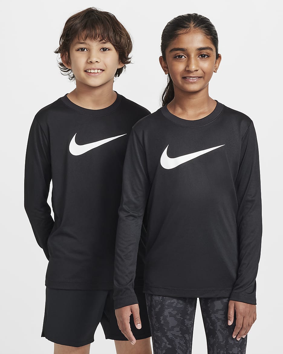 Nike Legend Big Kids' Dri-FIT Long-Sleeve T-Shirt - Black