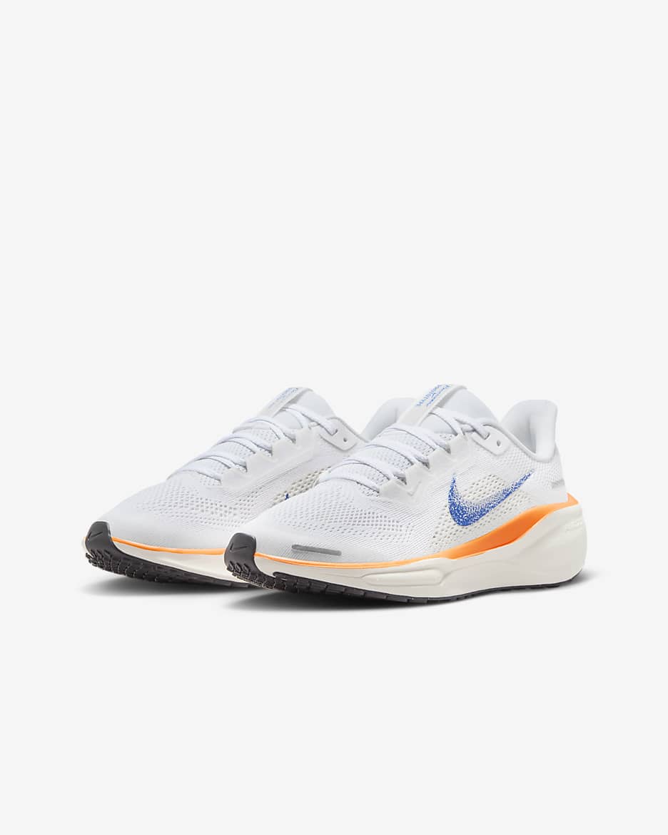 Nike Pegasus 41 Blueprint Older Kids' Road Running Shoes - White/Sail/Platinum Tint/Racer Blue