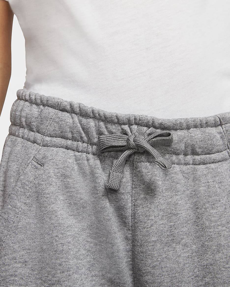 Nike Sportswear Club Fleece Big Kids’ Shorts - Carbon Heather/Smoke Grey