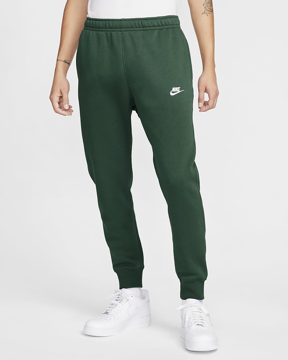 Nike Sportswear Club Fleece Joggers - Fir/Fir/White