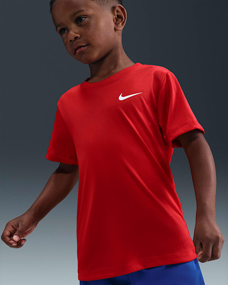 Playera Legend para niños talla pequeña Nike Dri-FIT - Rojo universitario