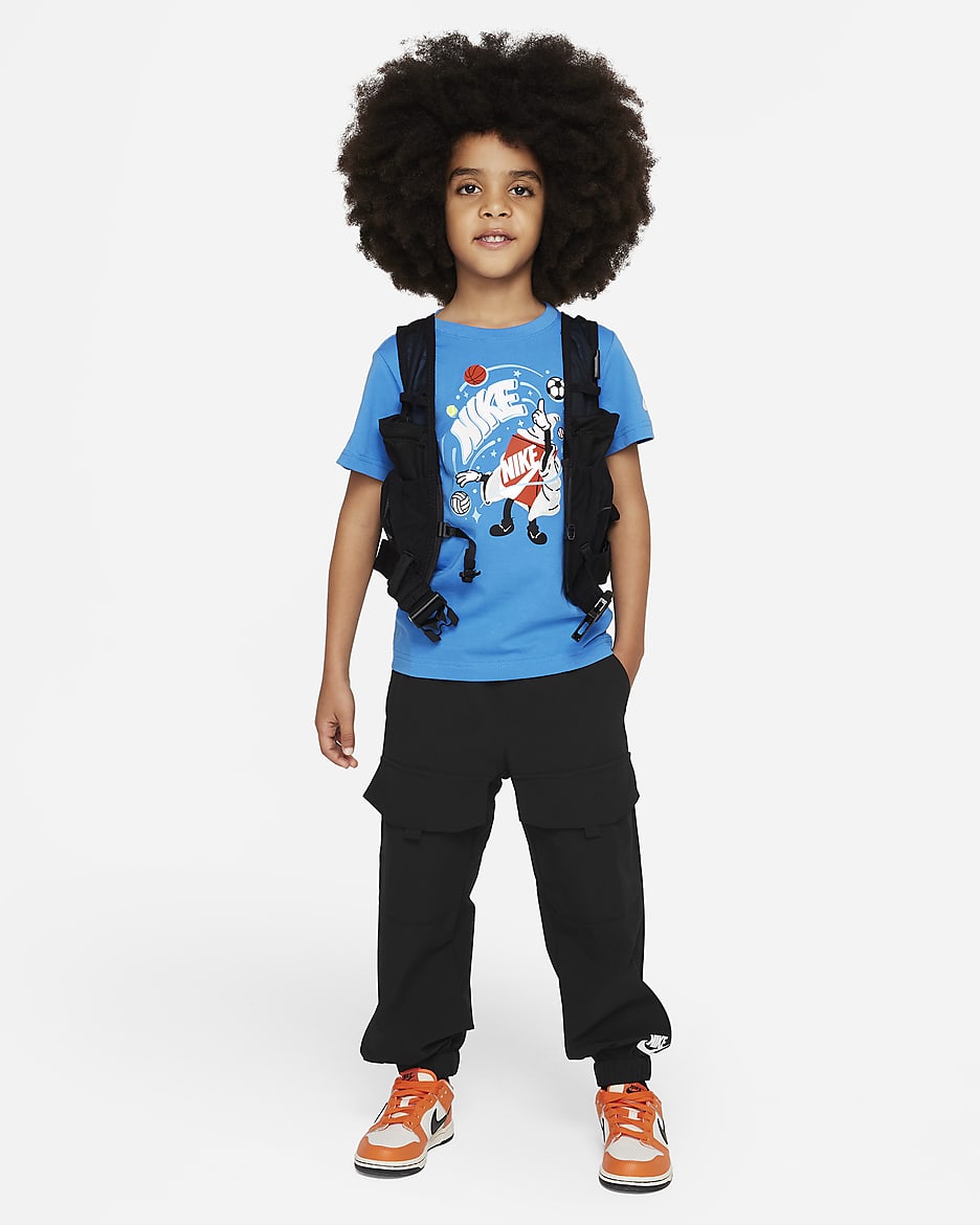 Playera estampada para niño talla pequeña Nike - Azul foto claro